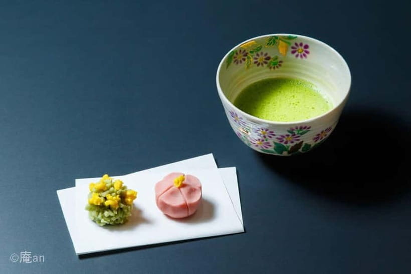 2 Types of Japanese Sweets making and Tea Ceremony - Ohigashi making: dried sweets with Wasanbon sugar