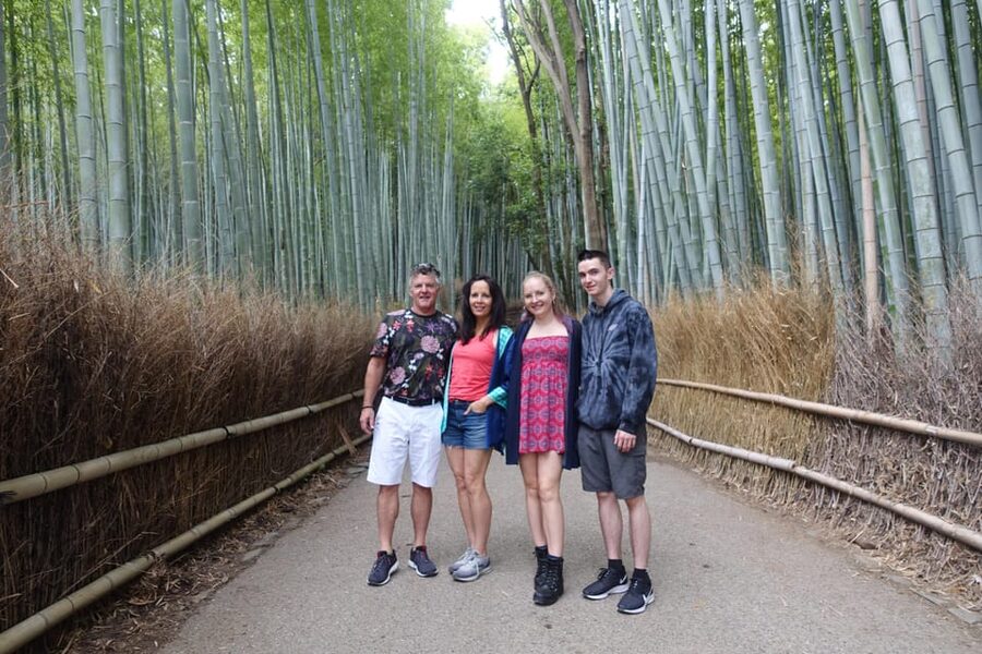 Kyoto: Arashiyama Bamboo Grove, Monkey Mountain Walking Tour - Entering the Arashiyama Bamboo Grove at Walking Pace