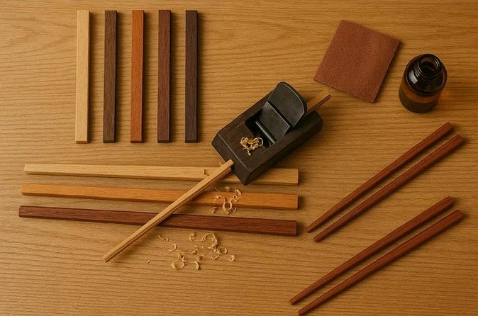 Kyoto : Chopsticks Making Workshop in Gion with Engraving Option - Shaping Blanks With a Traditional Kanna Hand Plane