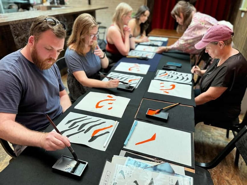 Kyoto: Japanese Calligraphy Workshop - The take-home piece on rice paper is the real souvenir