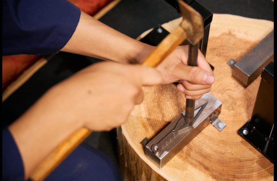 Kyoto: Ninja Weapon Forging Experience - Step 7: Blackening the steel to protect and dramatize the finish