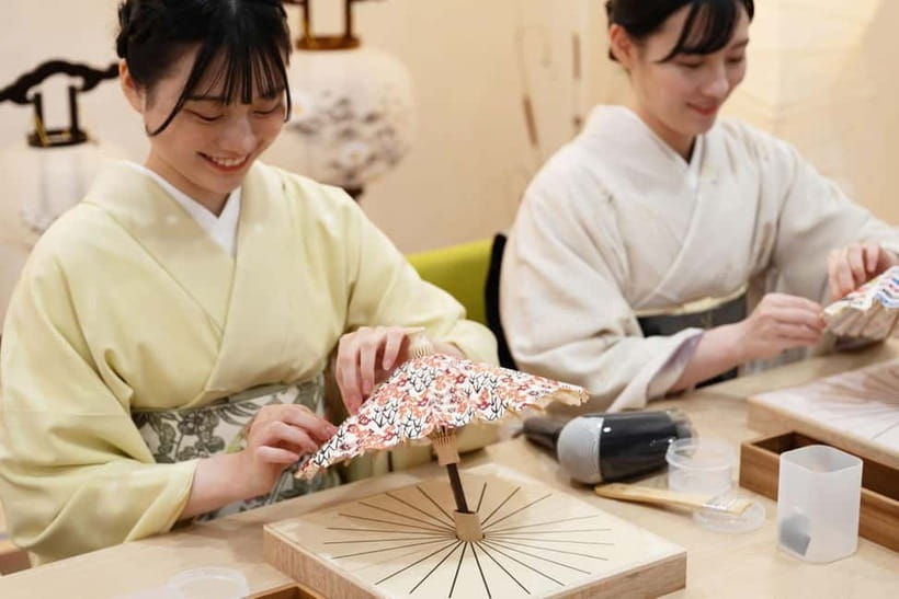Kyoto: Traditional Mini Umbrella Making Workshop - What you learn before you start building your mini wagasa