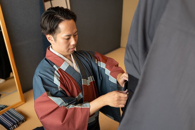 Men's Kimono Lesson and Shopping in Kyoto - If you want to shop: size help, color choices, and optional pieces