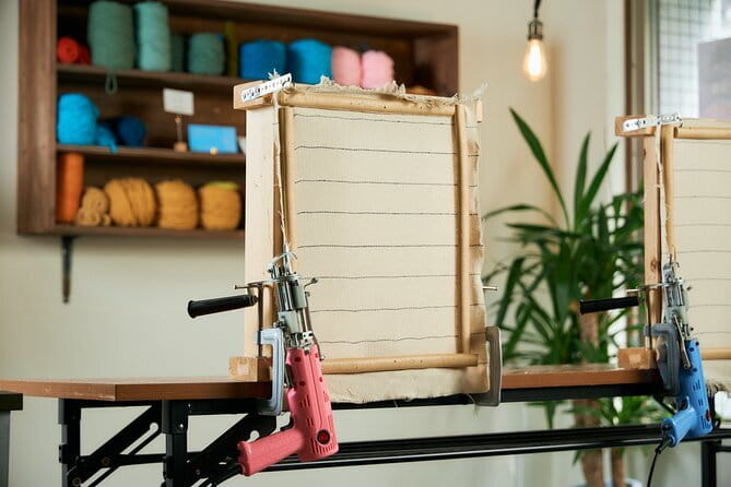 Original rugs handmade in Kyoto - Entering the tufting studio CREA at Atelier NIN