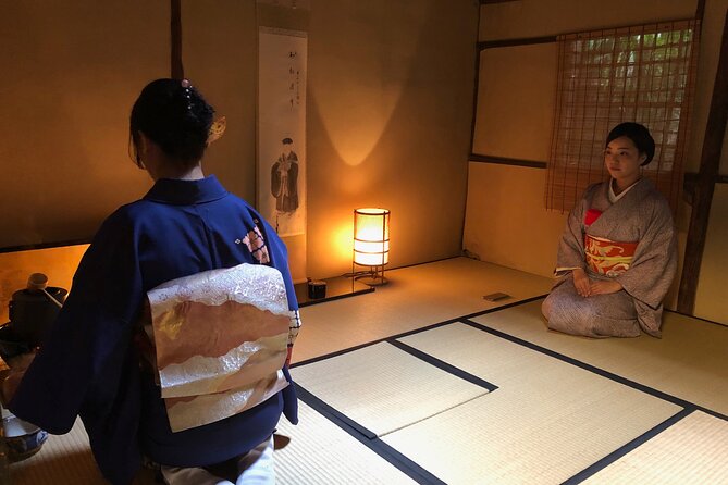 Private Tea Ceremony and Sake Tasting in Kyoto Samurai House - Taking photos with a katana and a silk wedding kimono